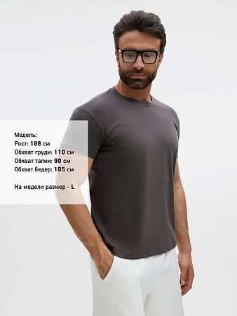 Футболка унисекс Regent 150, темно-серая, размер L