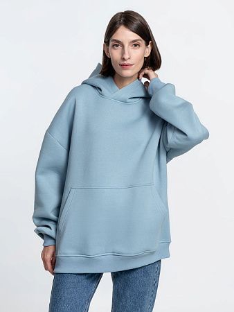 Худи Kulonga Oversize, серо-голубое, размер XS/S