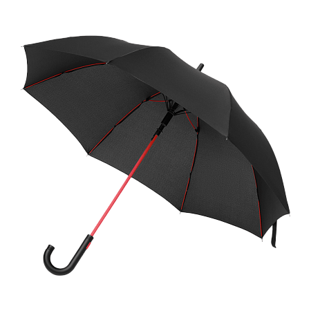 Зонт-трость Квантум (Quantum), черный/красный