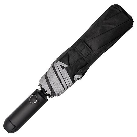 Зонт складной автоматический Forest Walker с фонариком, чёрный