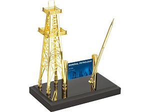 Настольный прибор «Недра», цвет: золотой, черный