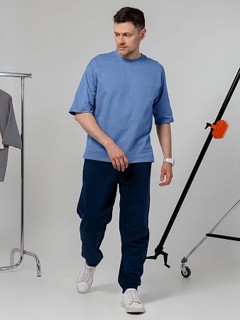 Футболка оверсайз унисекс Kosmos 2.0, синяя, размер XS/S