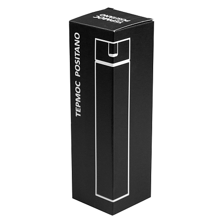 Термос стальной Positano, 460 мл, черный, матовый