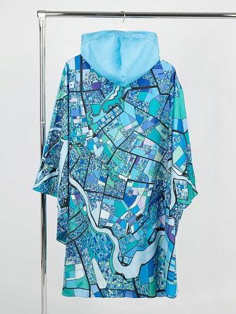 Дождевик-пончо AquaStop взрослый на заказ, разноцветный, единый размер