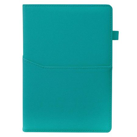 Ежедневник Smart Asti Linen А5, бирюзовый, недатированный, в твердой обложке с поролоном