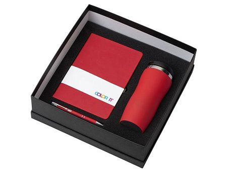 Подарочный набор "Color it" с блокнотом, металлической ручкой и термокружкой