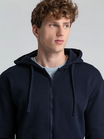 Толстовка на молнии с капюшоном Siverga Heavy 2.0, темно-синяя, размер XL