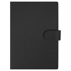 Блокнот А5 Tasmania,  в твердой обложке со стикерами в линейку, черный