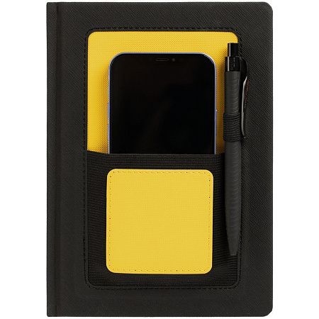 Ежедневник Mobile на заказ, недатированный, черно-желтый