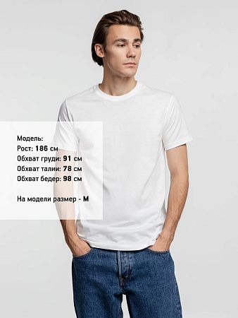 Футболка унисекс T-Bolka 160, белая (теплый оттенок), размер S