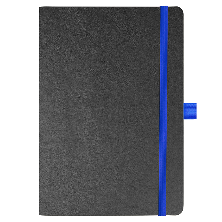 Блокнот Flexy Forest Urban Soft leather  А5, недатированный, с резинкой и петлей для ручки, в гибкой обложке, черно-синий