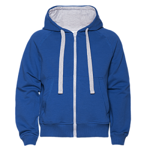 Толстовка детская STAN с капюшоном на молнии футер без начёса 260, 61J, Синий,  (16/1)  (8 лет)