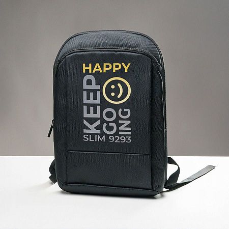 Расширяющийся  водостойкий рюкзак "Slim", чёрный, 45х30х6 см, ткань верха: 100% полиэстер 1680 D