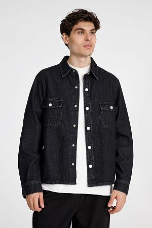 Куртка джинсовая O3, черная, размер M/L