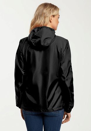 Ветровка женская Fastplant черная, размер S