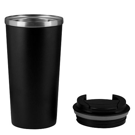 Термокружка вакуумная Palermo, серая, матовая поверхность