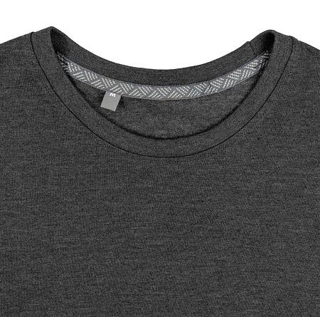 Футболка унисекс Firm Wear, черный меланж, размер S