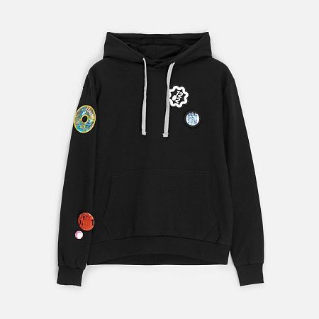 Толстовка с капюшоном Unit Kirenga, черная, размер XS