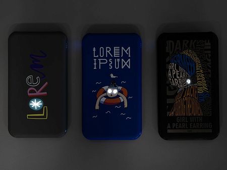 Аккумулятор Uniscend Starry с подсветкой, 5000 мАч, черный