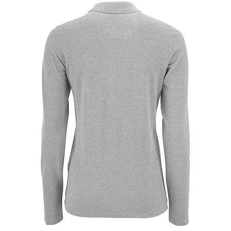 Рубашка поло женская с длинным рукавом Perfect LSL Women, серый меланж, размер S