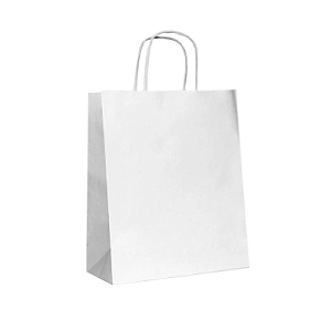 Пакет бумажный с кручеными ручками, размер 36*11,5*40,5 см, белый