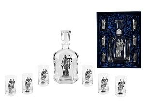 Набор со штофом «Юридический», цвет: прозрачный, серебристый