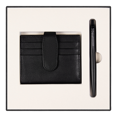 Набор подарочный Solution Superior Duo (ручка, футляр для кредитных карт), чёрный