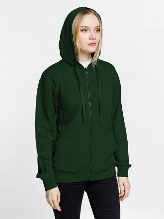 Толстовка на молнии с капюшоном Siverga 2.0, темно-зеленая, размер 3XL