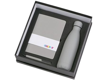 Подарочный набор «COLOR IT» c блокнотом, ручкой и термобутылкой