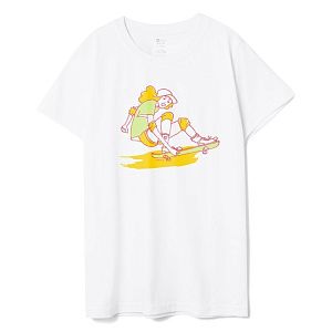 Футболка детская Skateboard, белая под нанесение