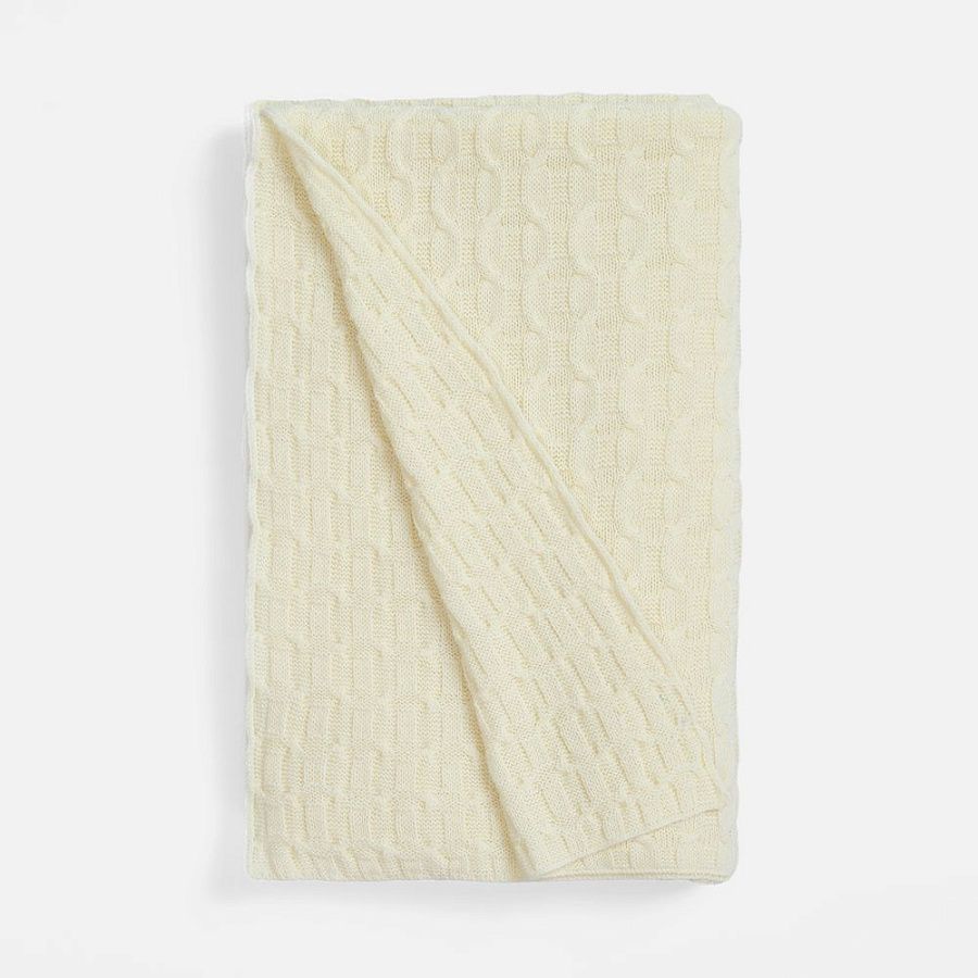 Плед Braidera, белый (молочный)