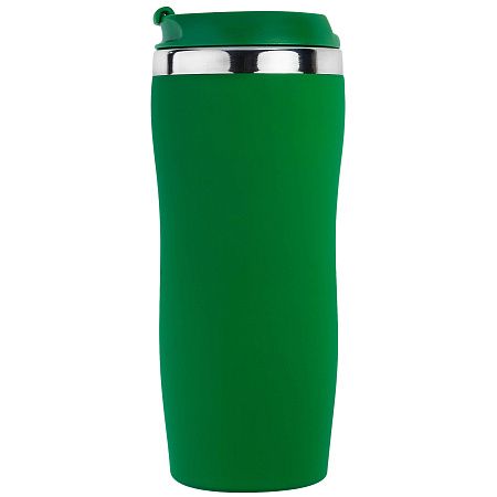 Термокружка SLIM SOFT COLOR 350мл. Зеленая с зеленой крышкой 6030.02