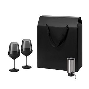 Подарочный набор Black Edition, Dante (2 бокала + аэратор для вина)