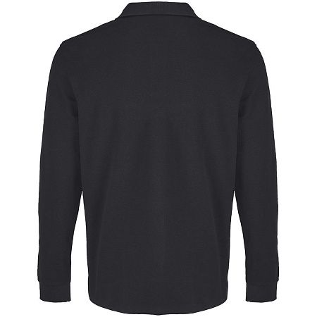 Рубашка поло унисекс с длинным рукавом Pacific LSL, черная, размер 5XL