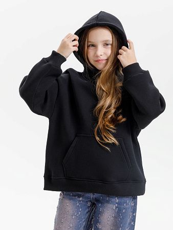 Худи детское оверсайз Junipero, черное, размер 6 лет (110-116 см)