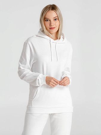 Толстовка с капюшоном унисекс Hoodie, белая, размер S