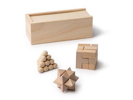 Набор головоломок «Камушки» из натурального дерева