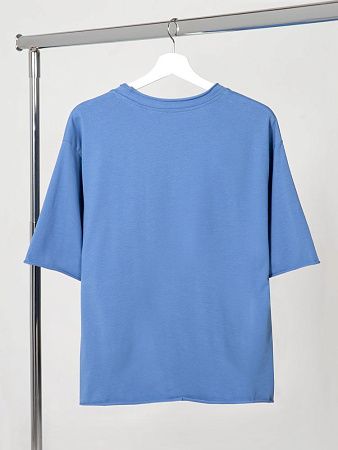 Футболка оверсайз Vozduh 2.0, синяя, размер XS/S