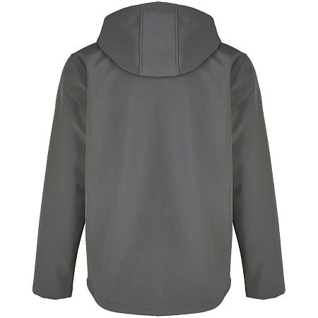 Куртка софтшелл с капюшоном мужская Race Men, темно-серая, размер S