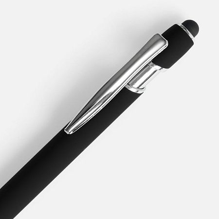 Ручка шариковая Pointer Soft Touch со стилусом, черная