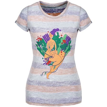 Футболка женская «Амазонка» двусторонняя, оранжевая с фиолетовым, размер S