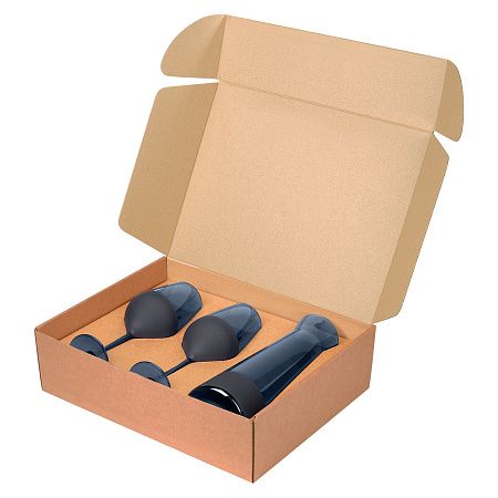 Подарочный набор декантер + 2 бокала, Сапфир (Sapphire) синий