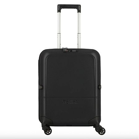 Чемодан складной Rollink FLEX LIGHT 55x40x20 см, 4 колеса, черный