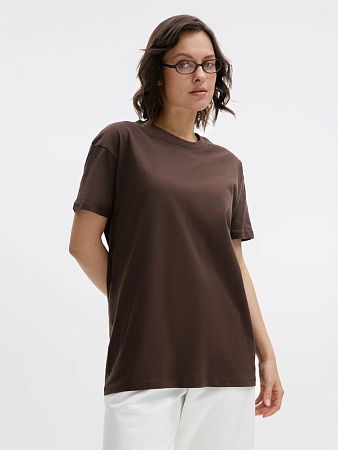 Футболка унисекс Regent 150, темно-коричневая (шоколад), размер L