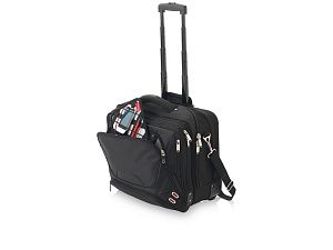 Чемодан на колесиках, цвет: черный