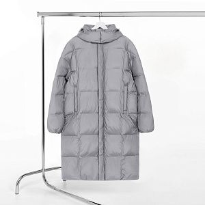 Пуховик унисекс Kapsula, серый, размер XS/S