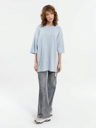 Джемпер с коротким рукавом Siluetti Volumica, светло-голубой, размер XS/S