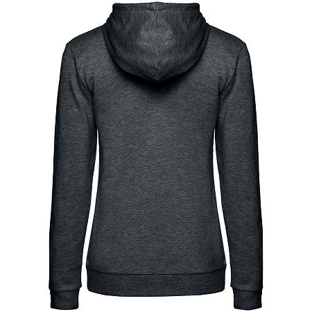 Толстовка с капюшоном женская Hoodie, серый меланж (антрацит), размер XS