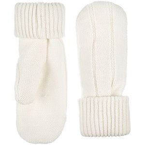 Варежки Knit Beat, белые (молочные), размер L/XL