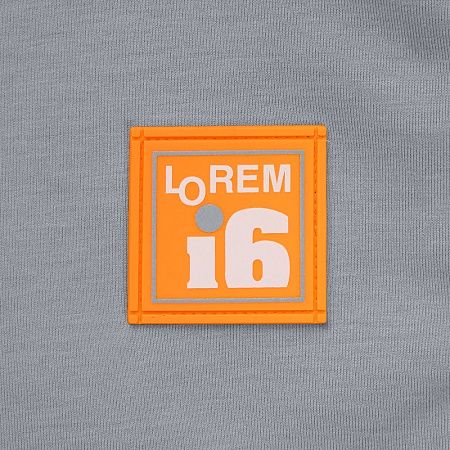 Лейбл из ПВХ Dzeta, L, оранжевый неон